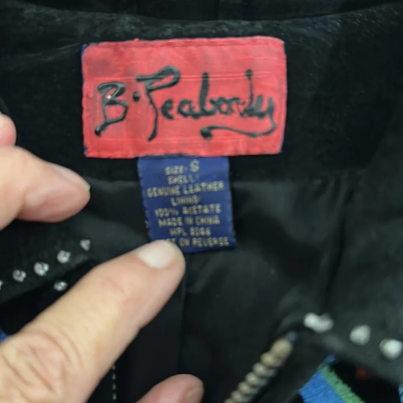 Vintage Handpainted Leather Vest Sz S - Picture 5 of 10